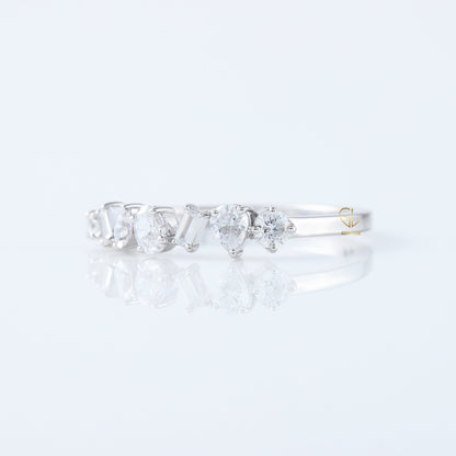 Seven Stone Lab Grown Fancy Cut Diamond Matching Band