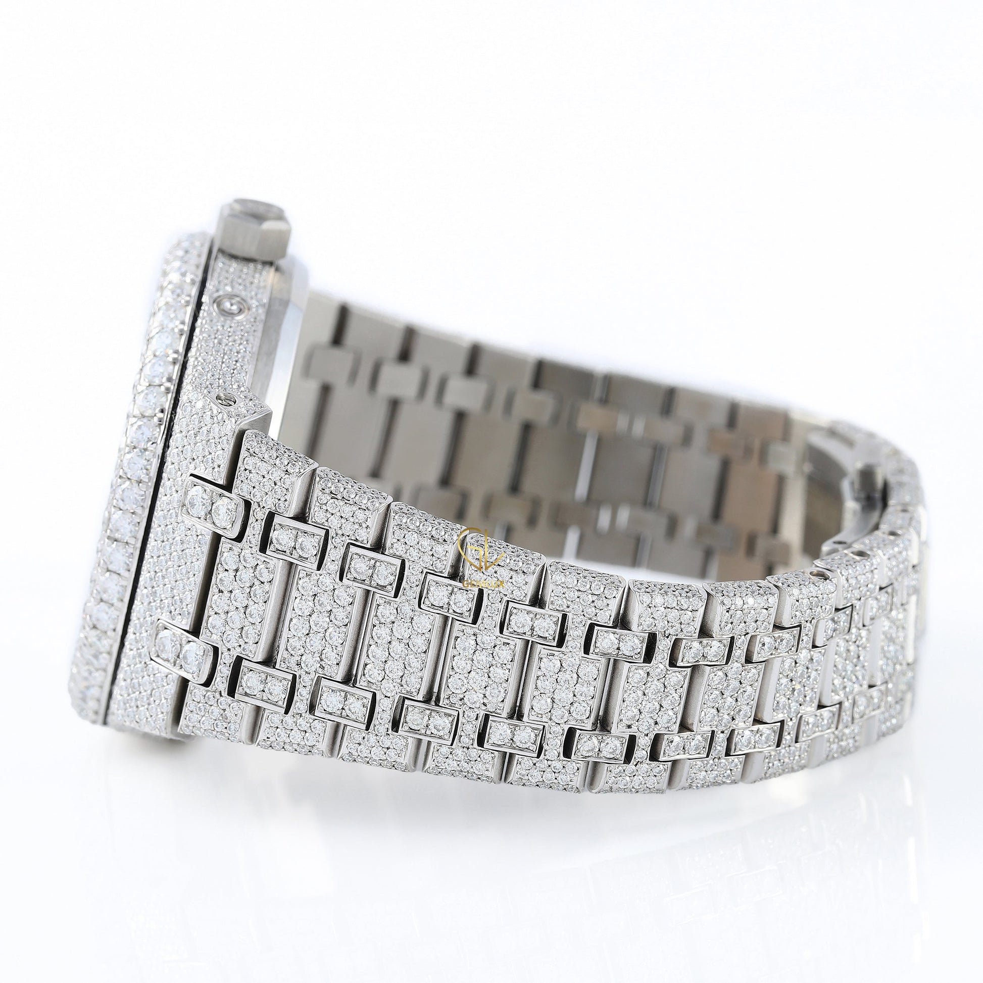 Chronograph Stainless Steel Iced Out VVS Moissanite Watch