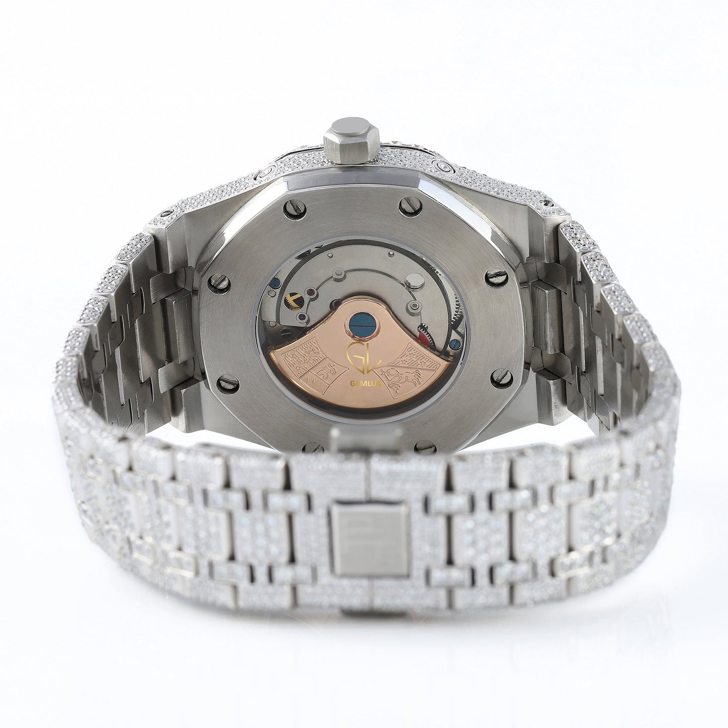 Chronograph Stainless Steel Iced Out VVS Moissanite Watch