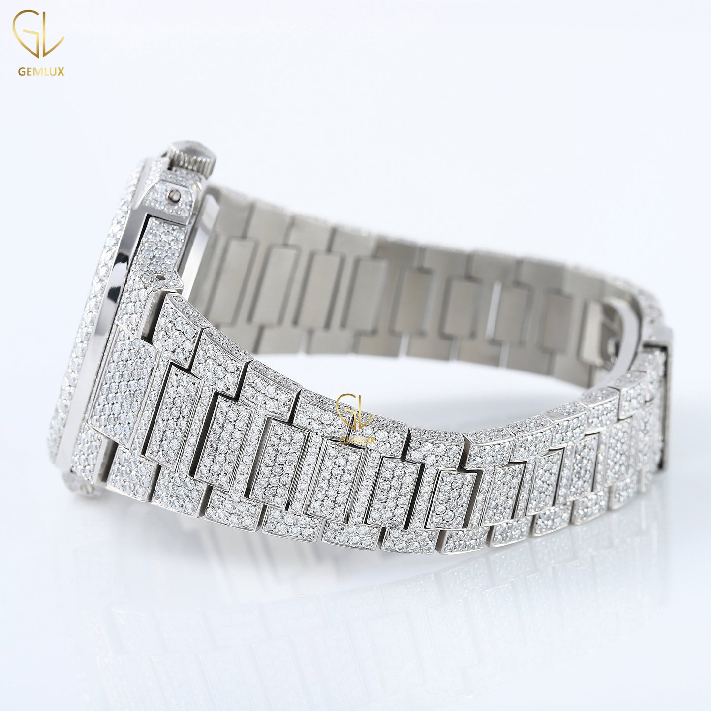 Certified Iced Out Lab Grown Diamond Hip Hop Watch