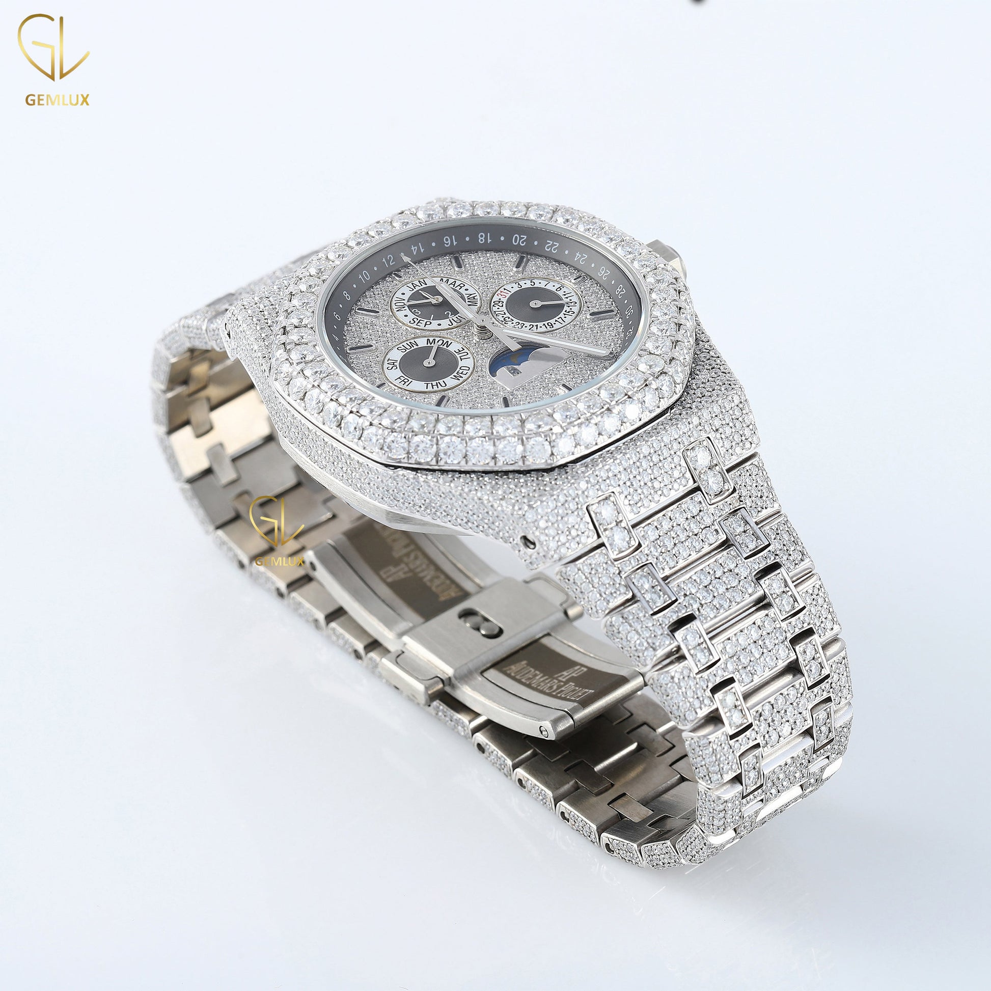Chronograph Iced Out Lab Grown Diamond Hip Hop Watch