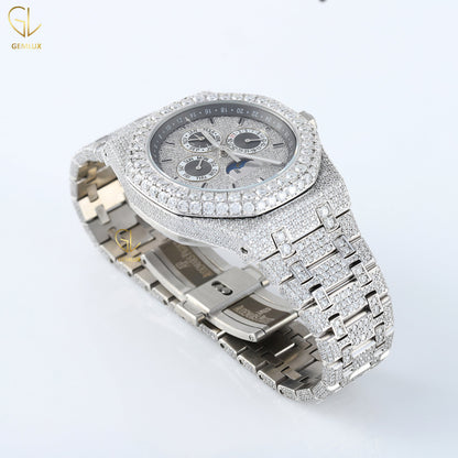 Chronograph Iced Out Lab Grown Diamond Hip Hop Watch