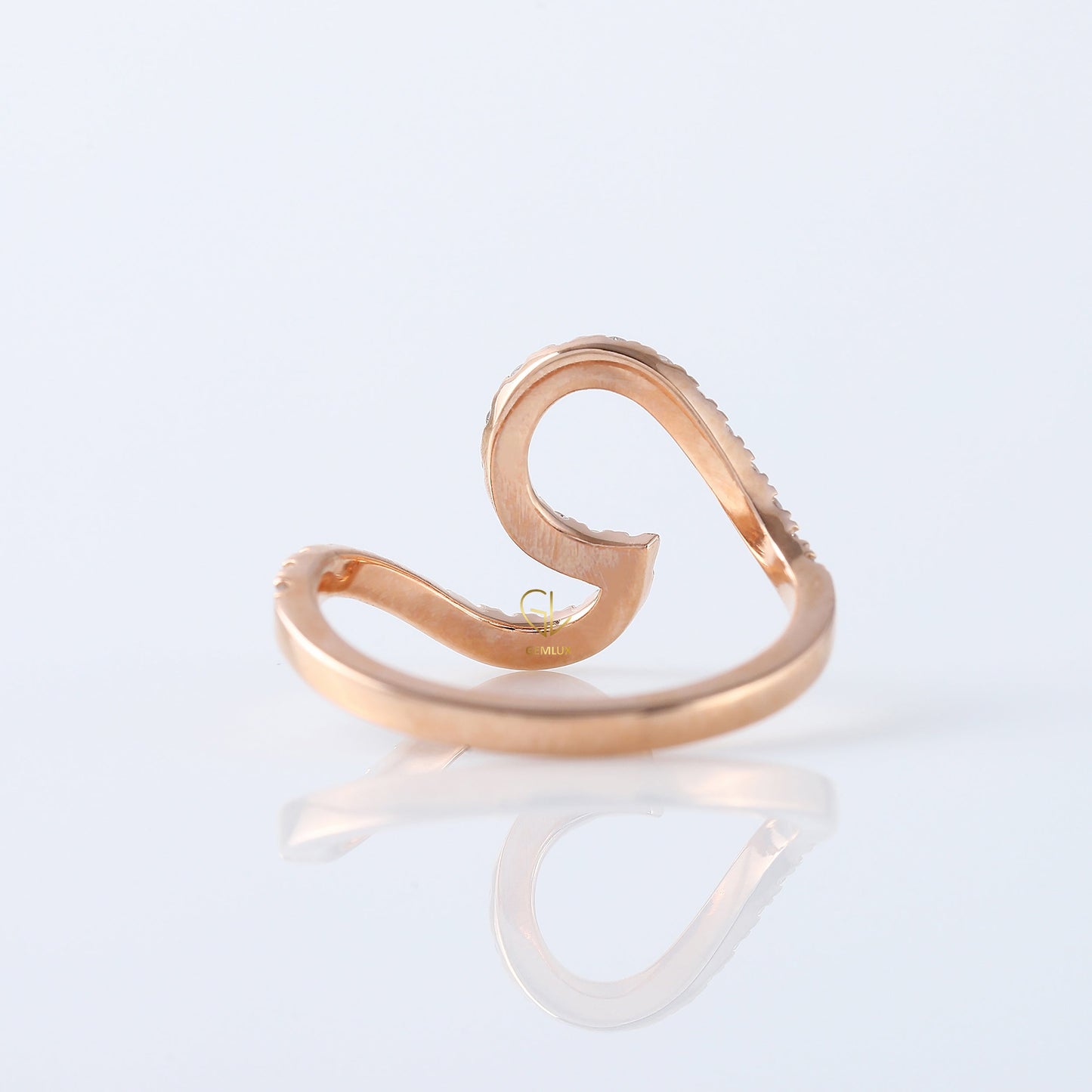 Lab Grown Diamond Surfers Ocean Wave Ring