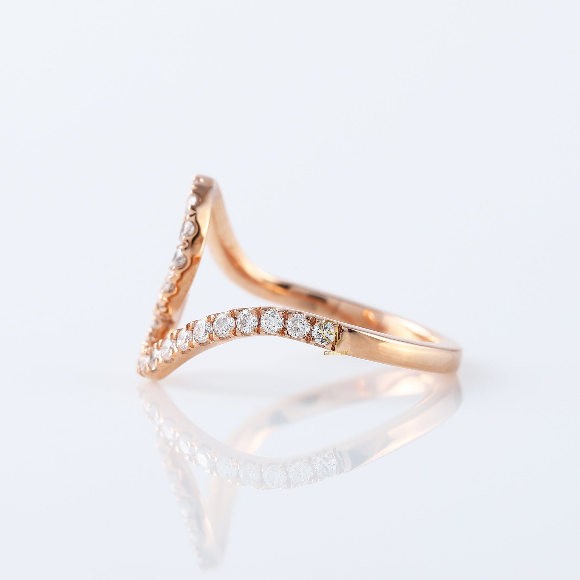 Lab Grown Diamond Surfers Ocean Wave Ring