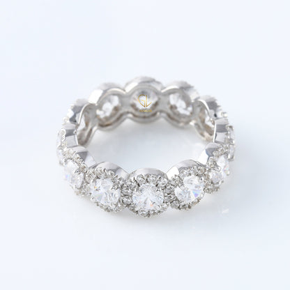 Moissanite Eternity Wedding Band, full eternity ring