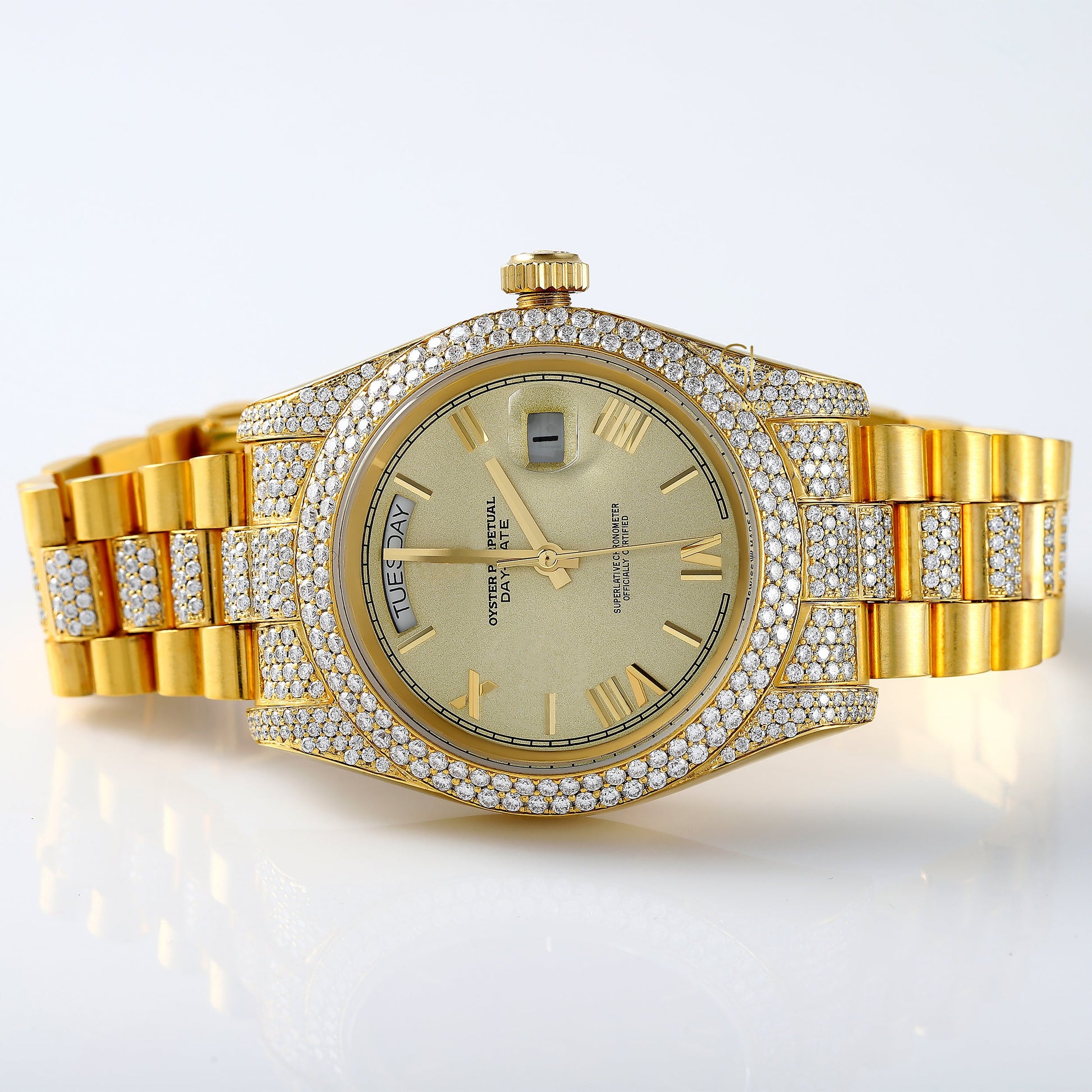 Lab Grown Diamond Day Date Presidential Watch For Men