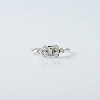 Seven Stone Emerald Cut Lab Grown Engagement Ring