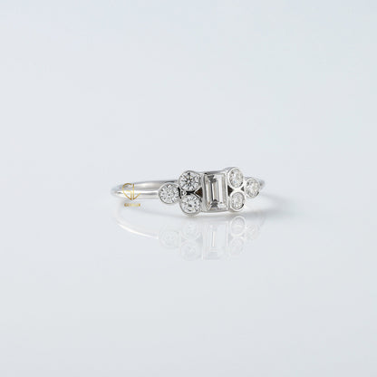 Seven Stone Emerald Cut Lab Grown Engagement Ring