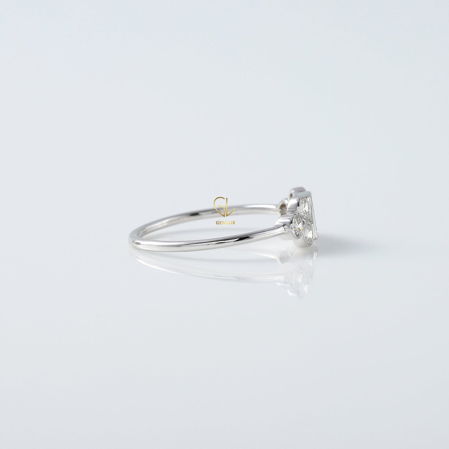 Seven Stone Emerald Cut Lab Grown Engagement Ring