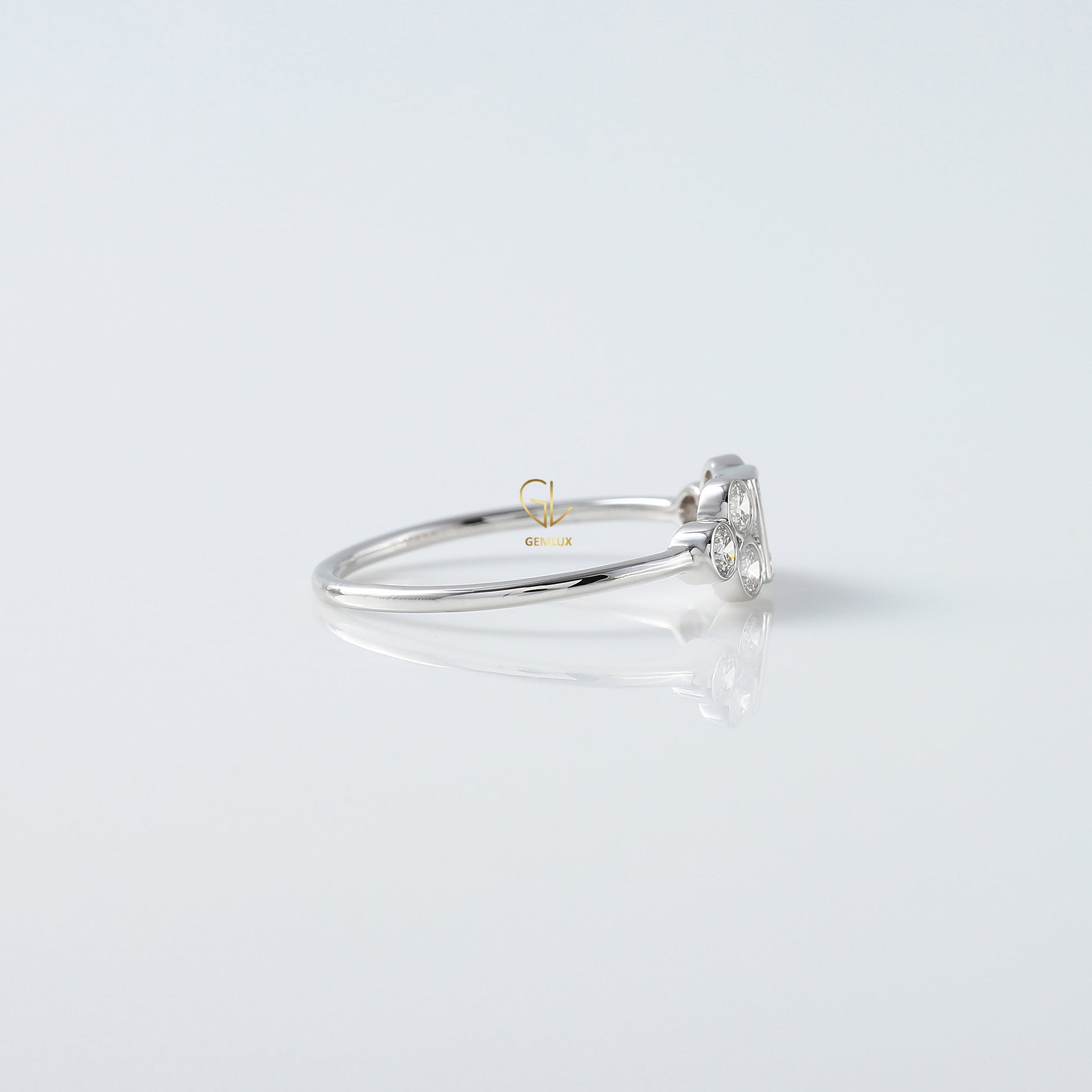 Seven Stone Emerald Cut Lab Grown Engagement Ring