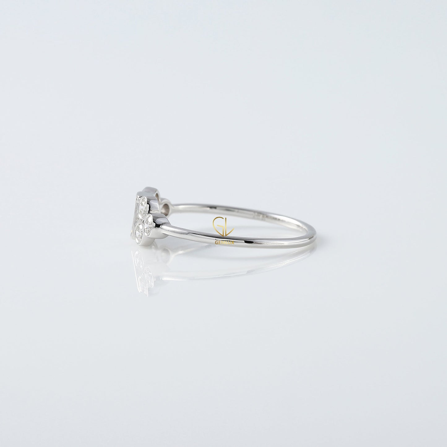 Seven Stone Emerald Cut Lab Grown Engagement Ring