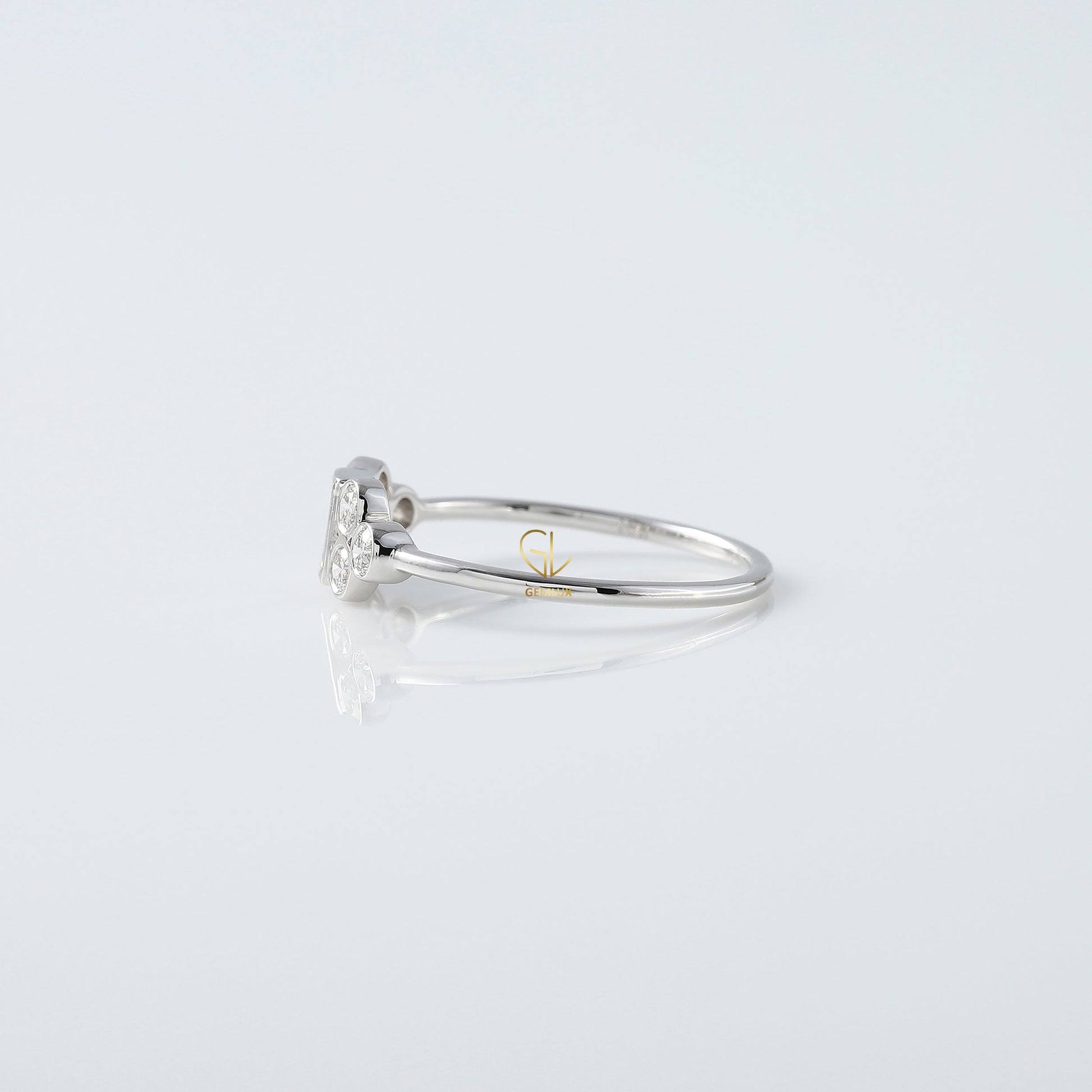 Seven Stone Emerald Cut Lab Grown Engagement Ring