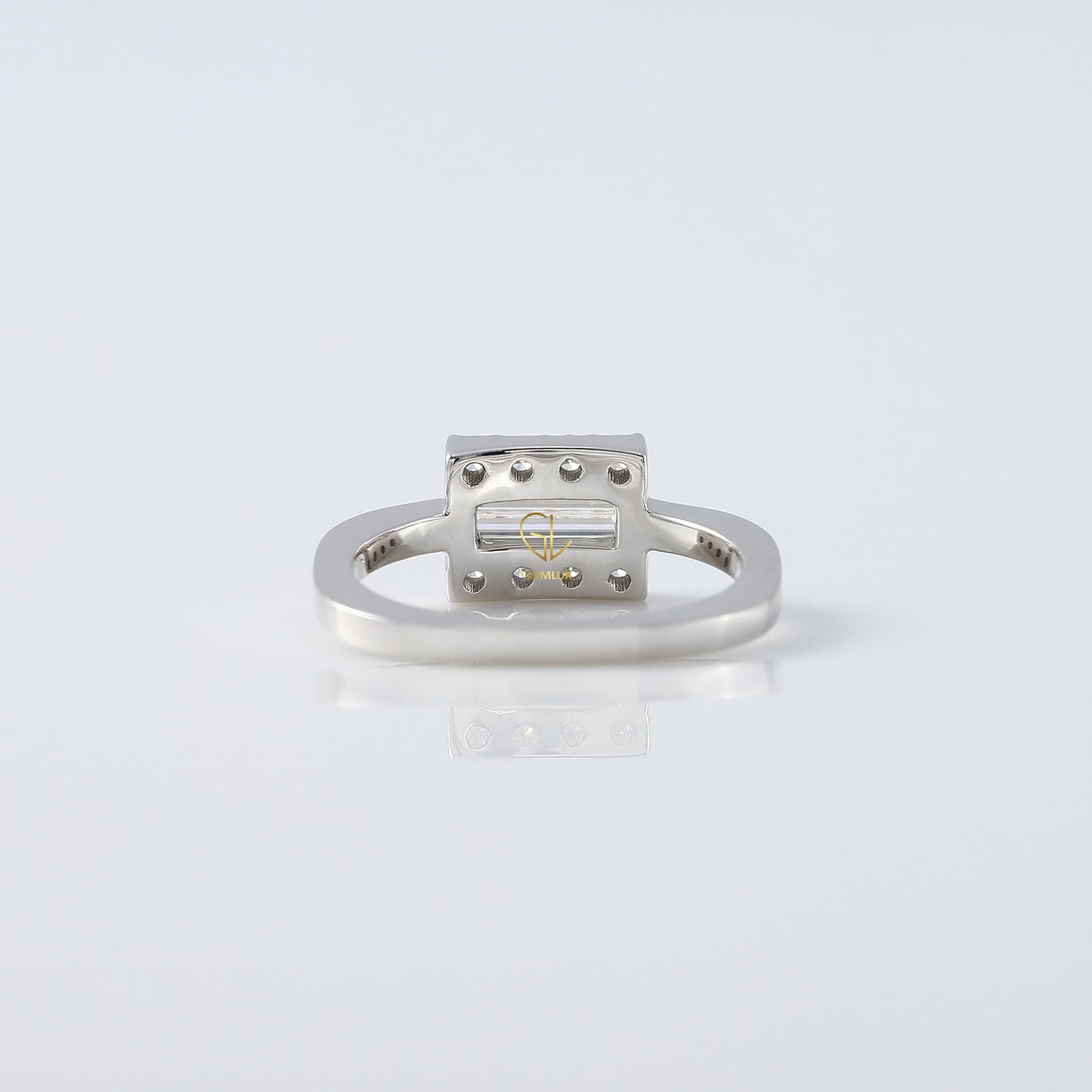 Minimalist Baguette Cut Lab Grown Diamond Engagement Ring