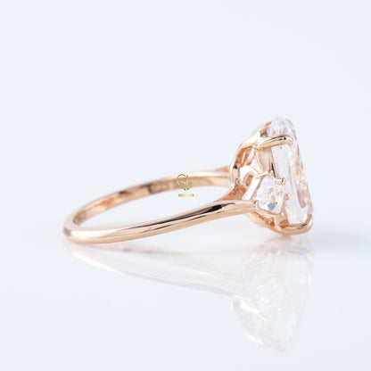 3 Carat Oval Cut Three Stone Engagement Ring