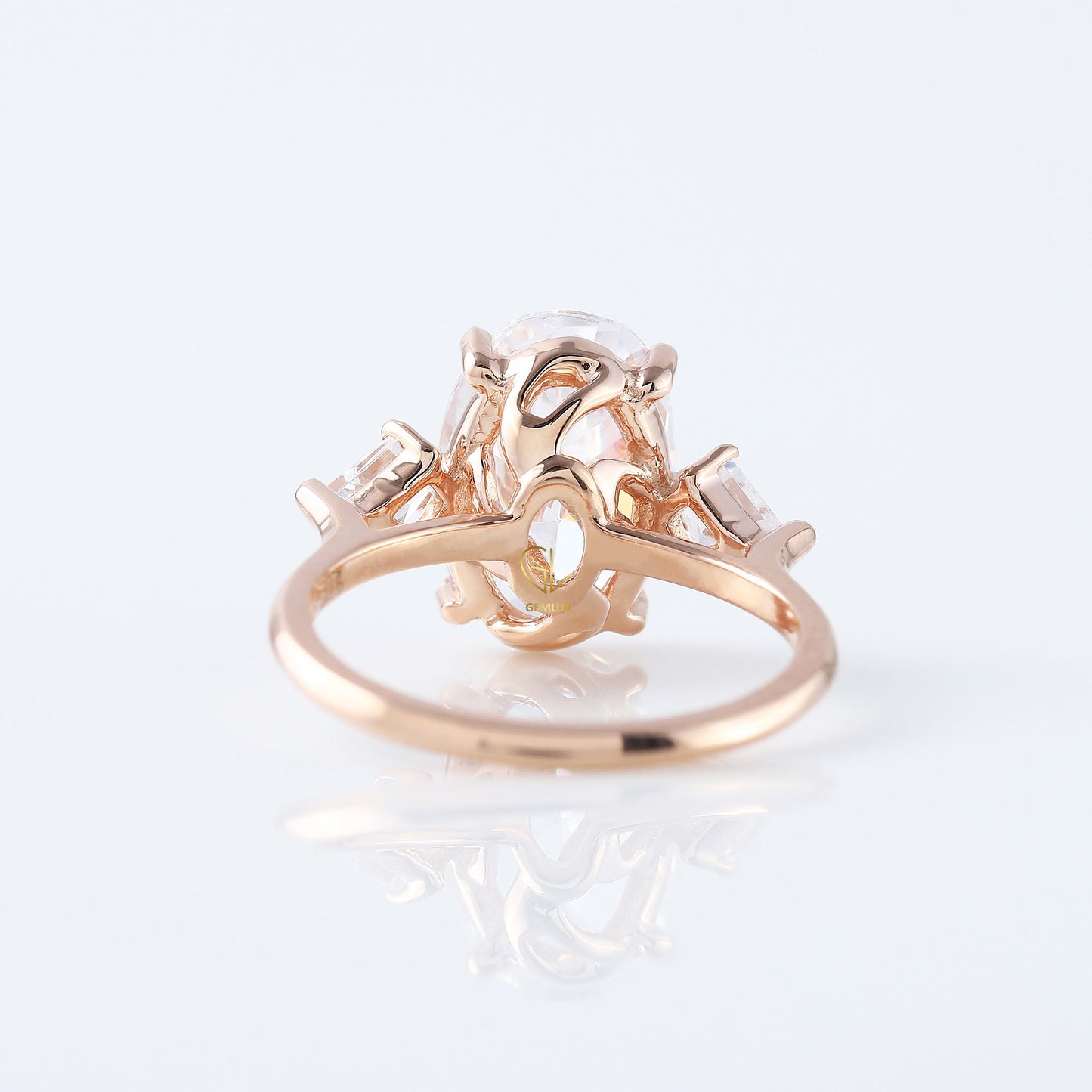 3 Carat Oval Cut Three Stone Engagement Ring