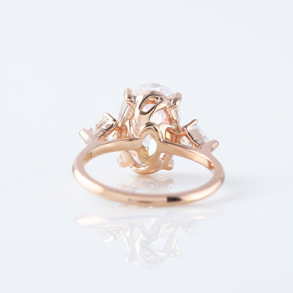 3 Carat Oval Cut Three Stone Engagement Ring