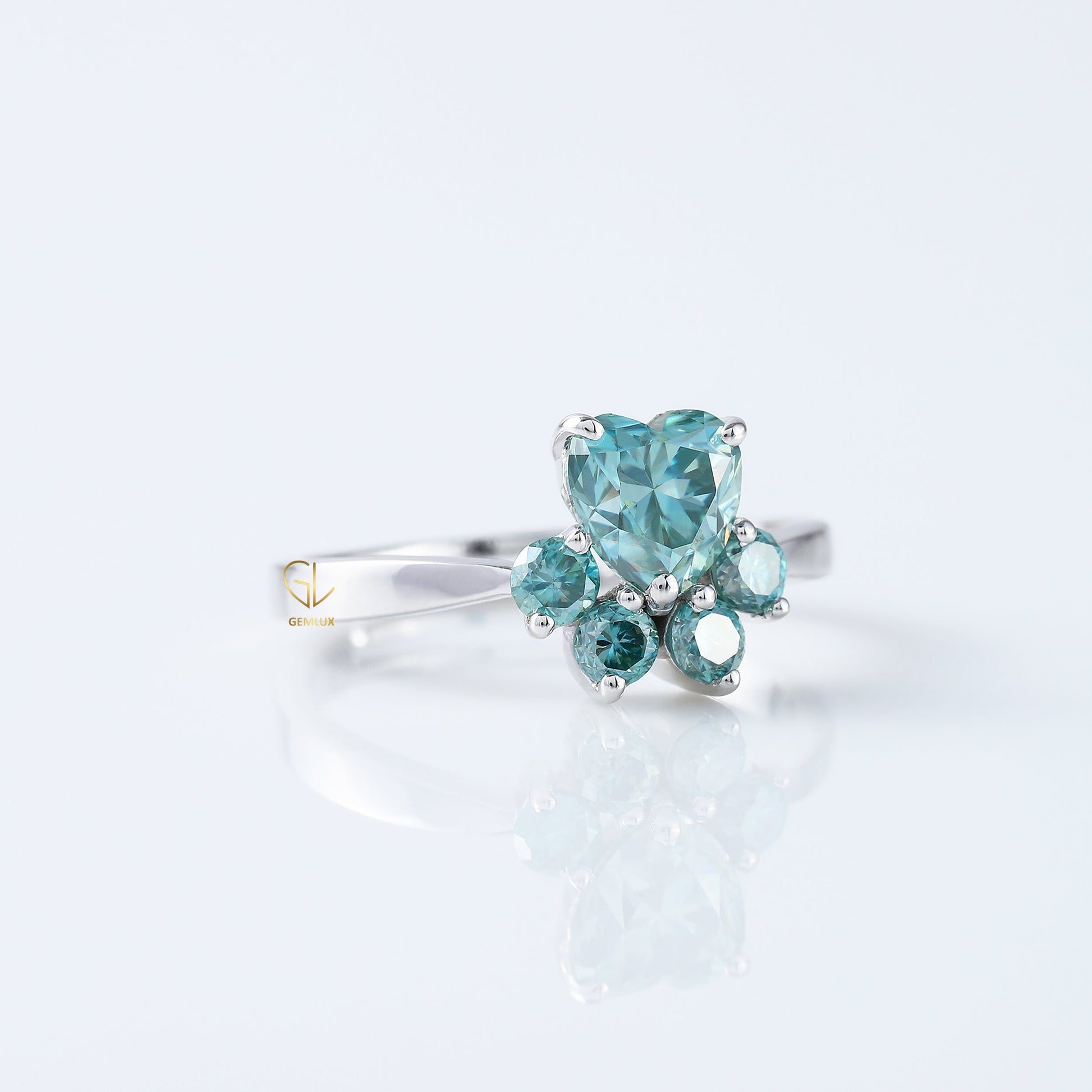 Animal Inspired Cat Dog Paw Moissanite Ring