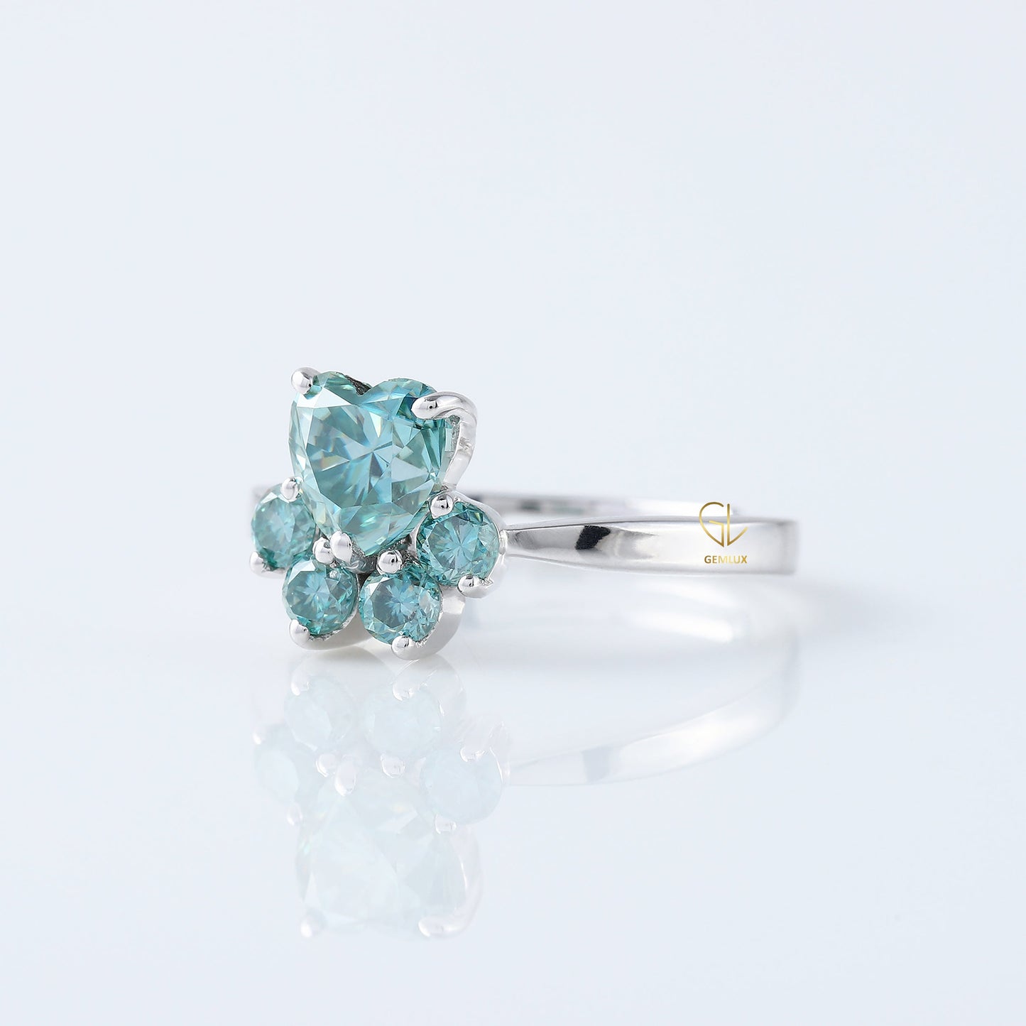 Animal Inspired Cat Dog Paw Moissanite Ring