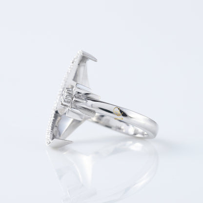 Open Cuff Lab Grown Diamond Moon Star Celestial Ring