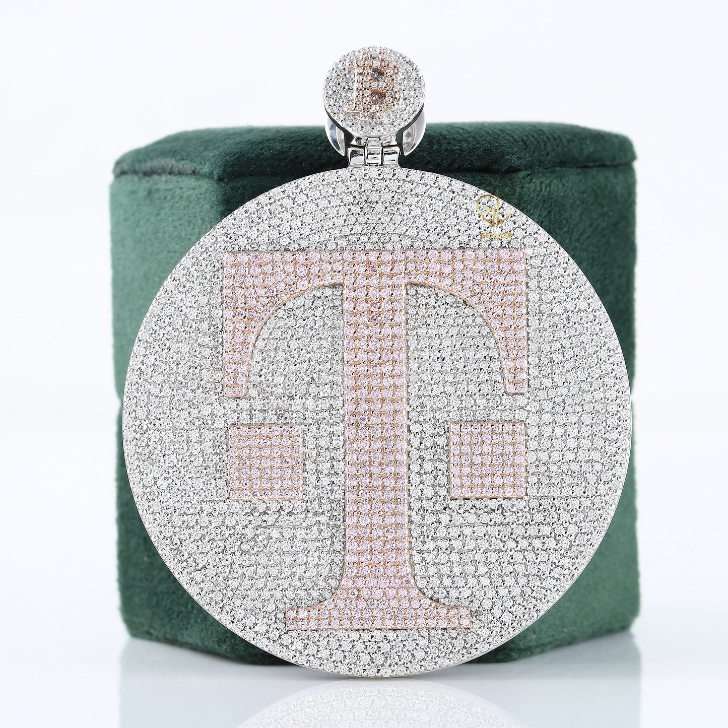 Iced Out VVS Moissanite Custom Letter Hip Hop Big Round Pendant