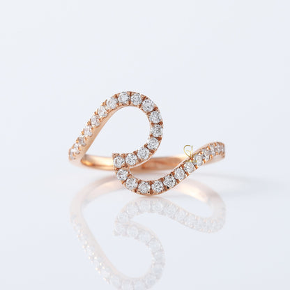 Lab Grown Diamond Surfers Ocean Wave Ring