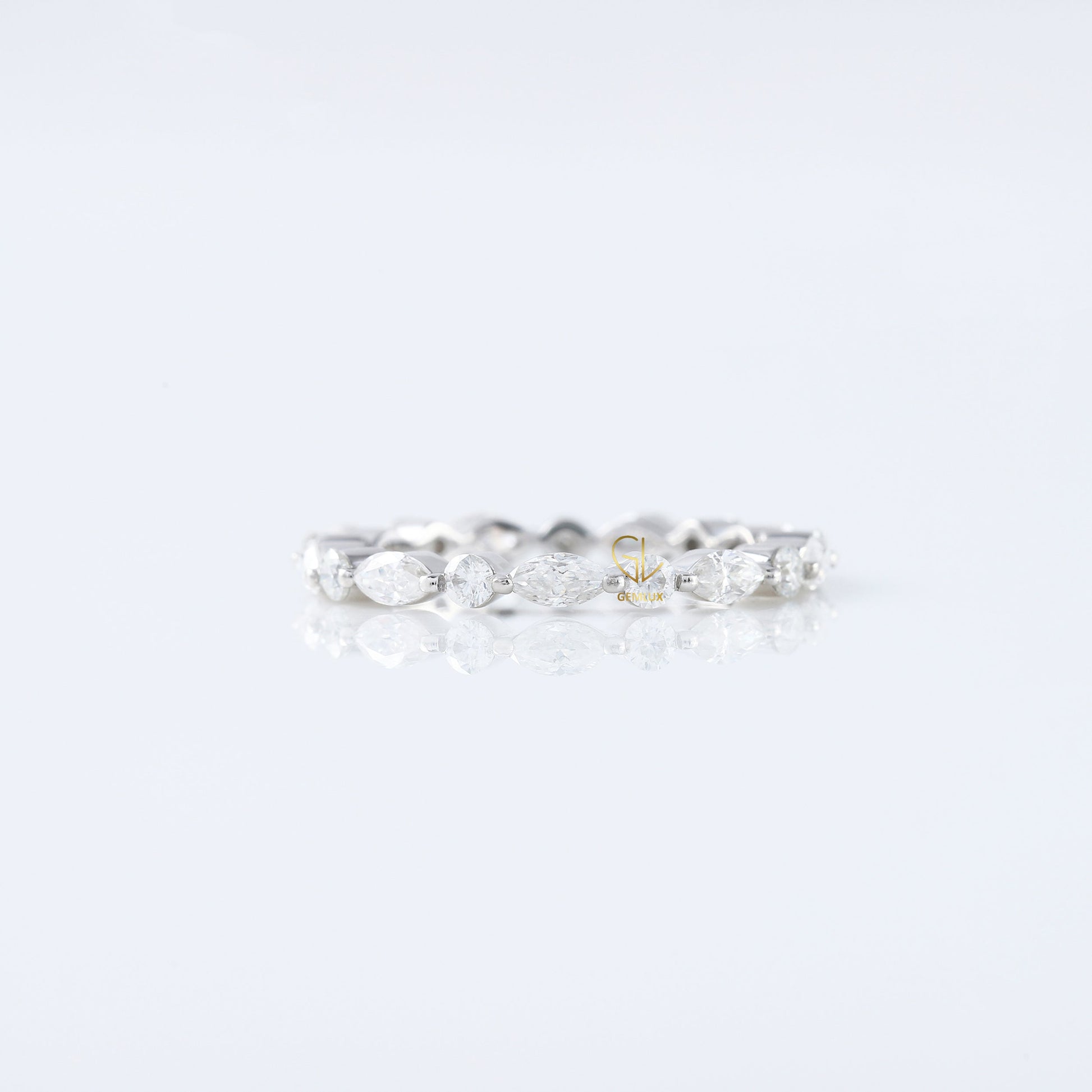 Marquise & Round Cut Lab Grown Diamond Eternity Wedding Band
