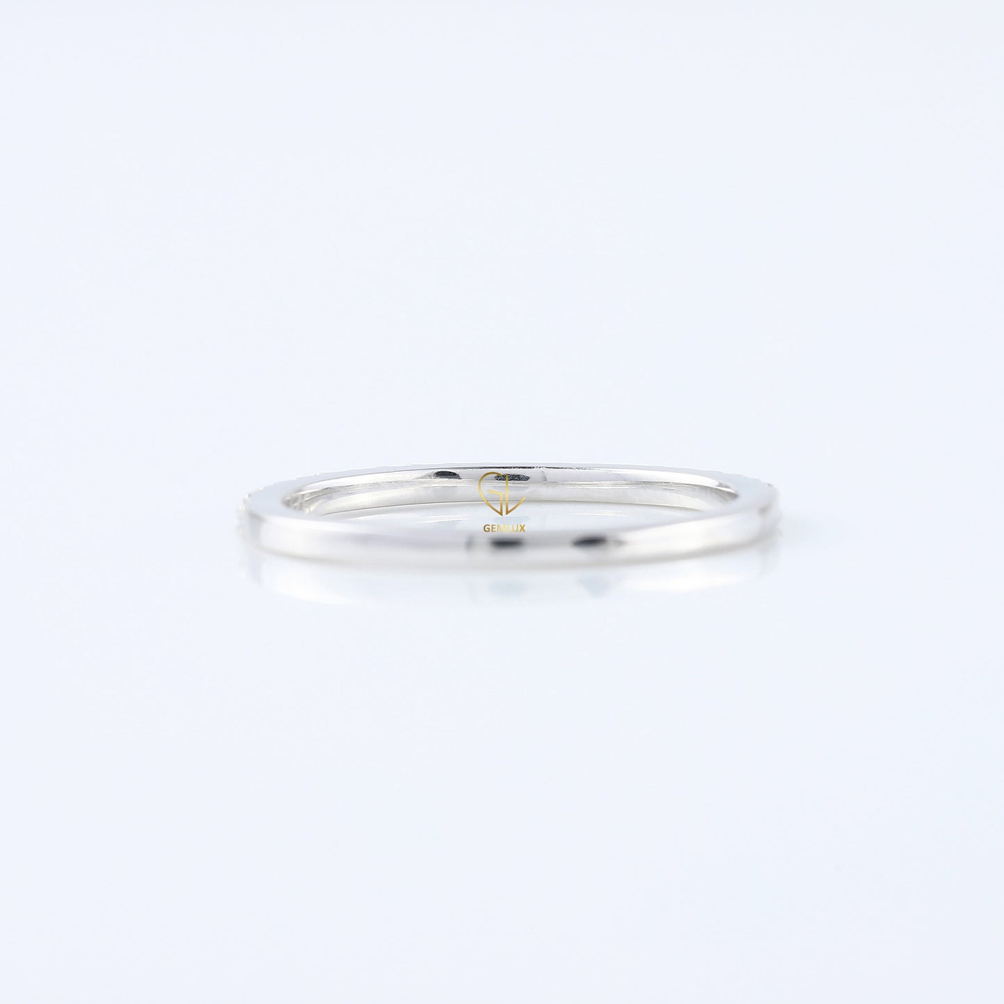 Minimalist Round Cut Lab Grown Eternity Wedding Band