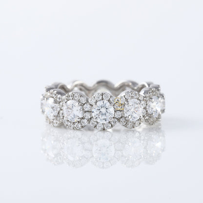 Moissanite Eternity Wedding Band, full eternity ring