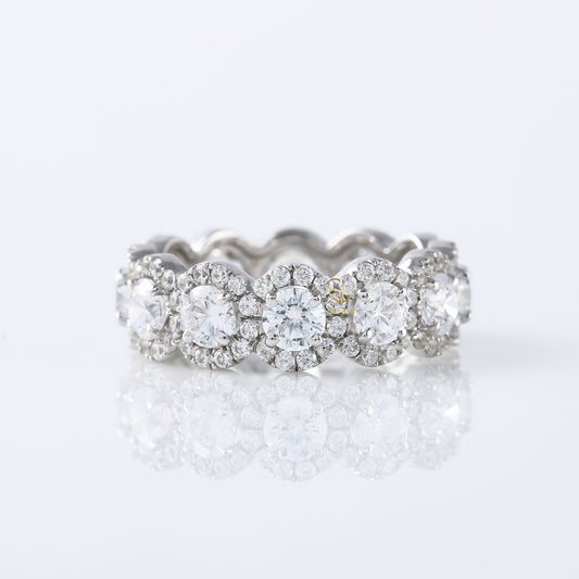 Moissanite Eternity Wedding Band, full eternity ring