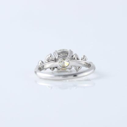 Round Cut Lab Grown Cluster Scattered Diamond Ring