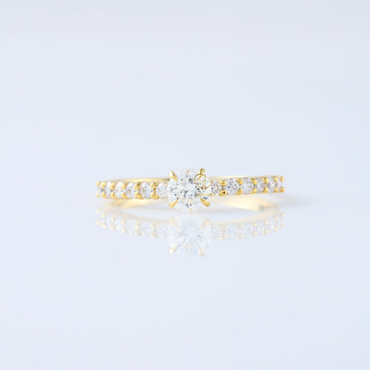Round Cut Lab Grown Diamond Accent Ring