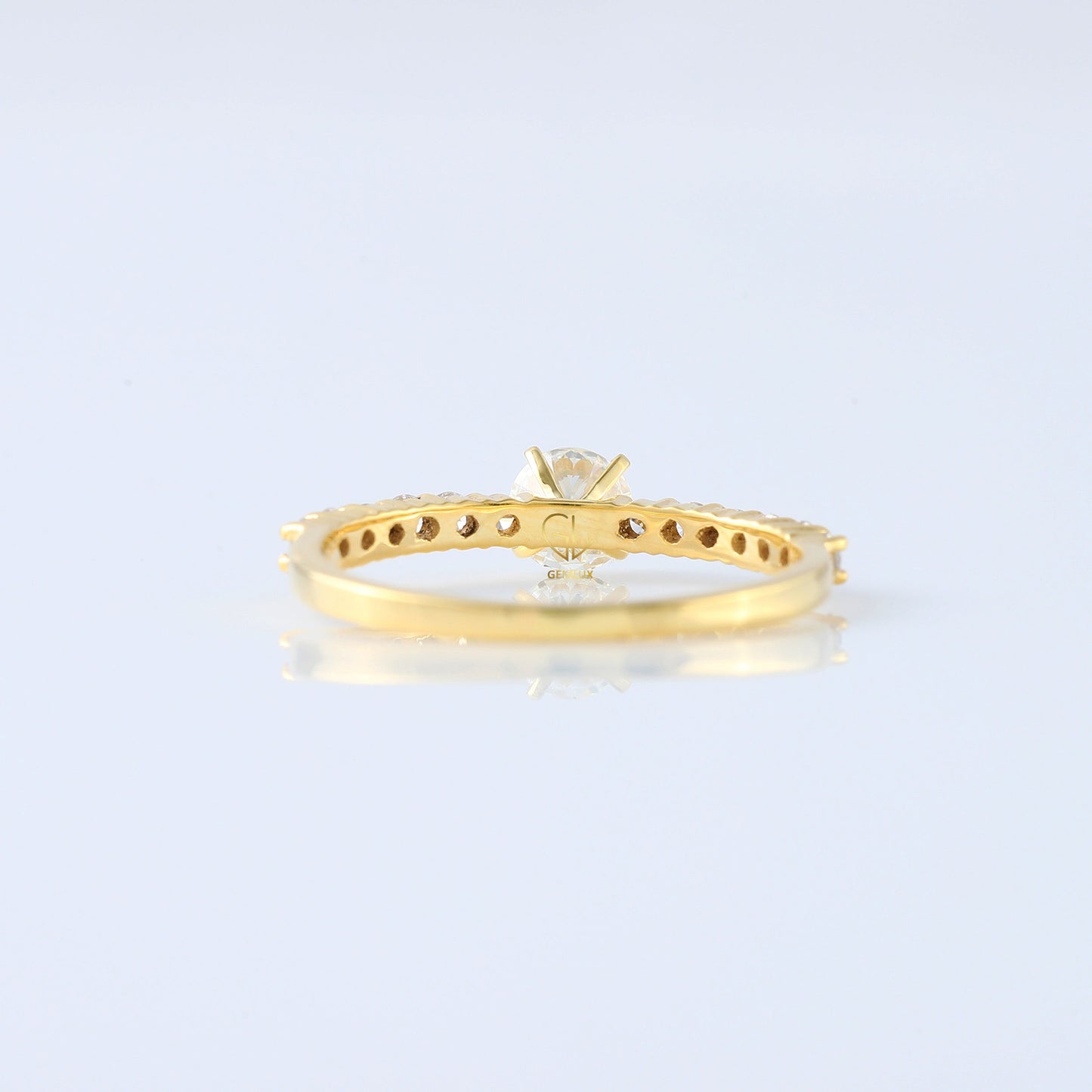 Round Cut Lab Grown Diamond Accent Ring