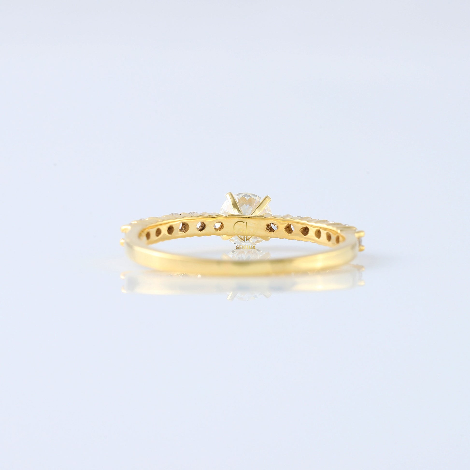 Round Cut Lab Grown Diamond Accent Ring