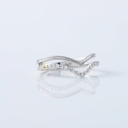 Round Cut Lab Grown Diamond Curved Wedding Band