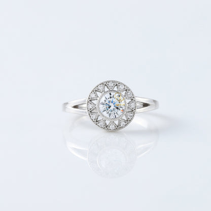 Round Cut Lab Grown Diamond Split Shank Engagement Ring