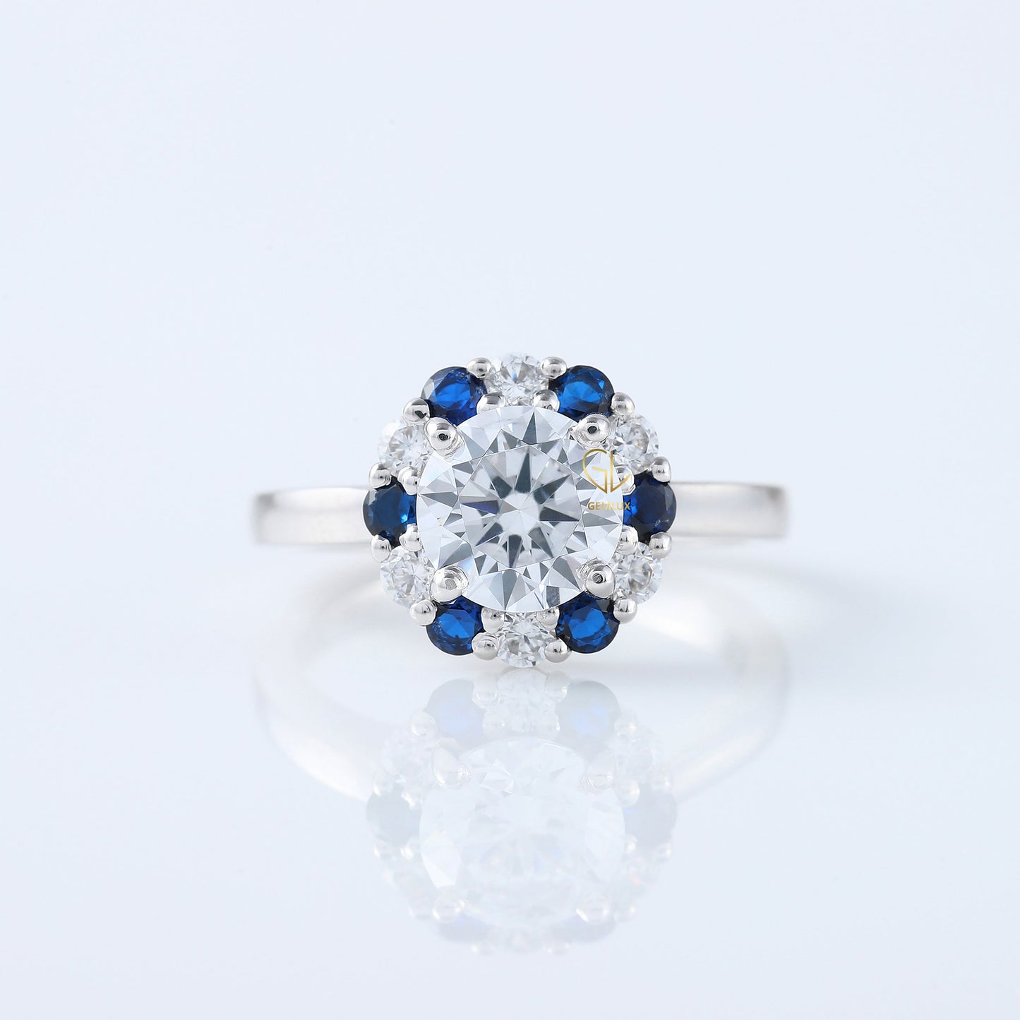 Round Cut Lab Grown Diamond Halo Ring