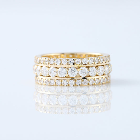 Three Row Lab Grown Diamond Eternity Band