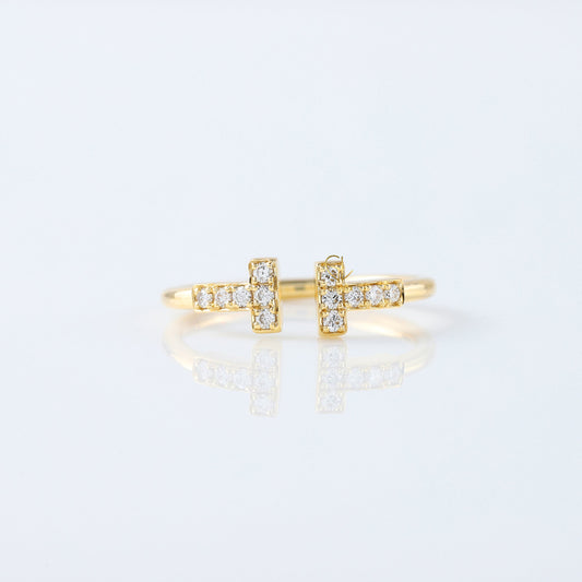 Tiffany Style Moissanite Diamond Engagement Ring