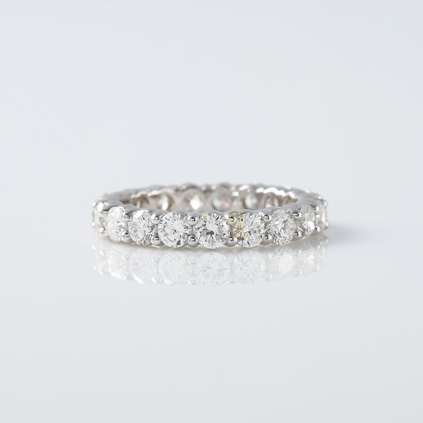 Round Cut Moissanite Eternity Wedding Band eternity ring eternity band ring​ eternity rings​ eternity rings for women wedding band​s diamond wedding bands​ moissanite bands