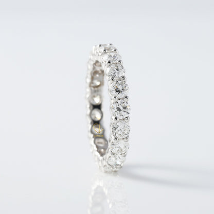 Round Cut Moissanite Eternity Wedding Band eternity ring eternity band ring​ eternity rings​ eternity rings for women wedding band​s diamond wedding bands​ moissanite bands