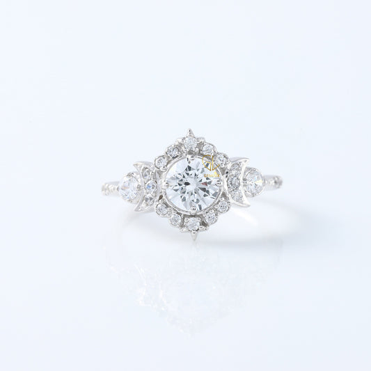 Vintage Style 1 Ct Round Cut Lab Grown Diamond Edwardian Ring